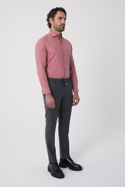 Erkek Jagger Klasik Marfil Koyu Gri Pantolon (1)