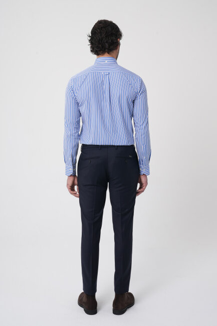 Erkek Jagger Klasik Marfil Lacivert Pantolon - 3