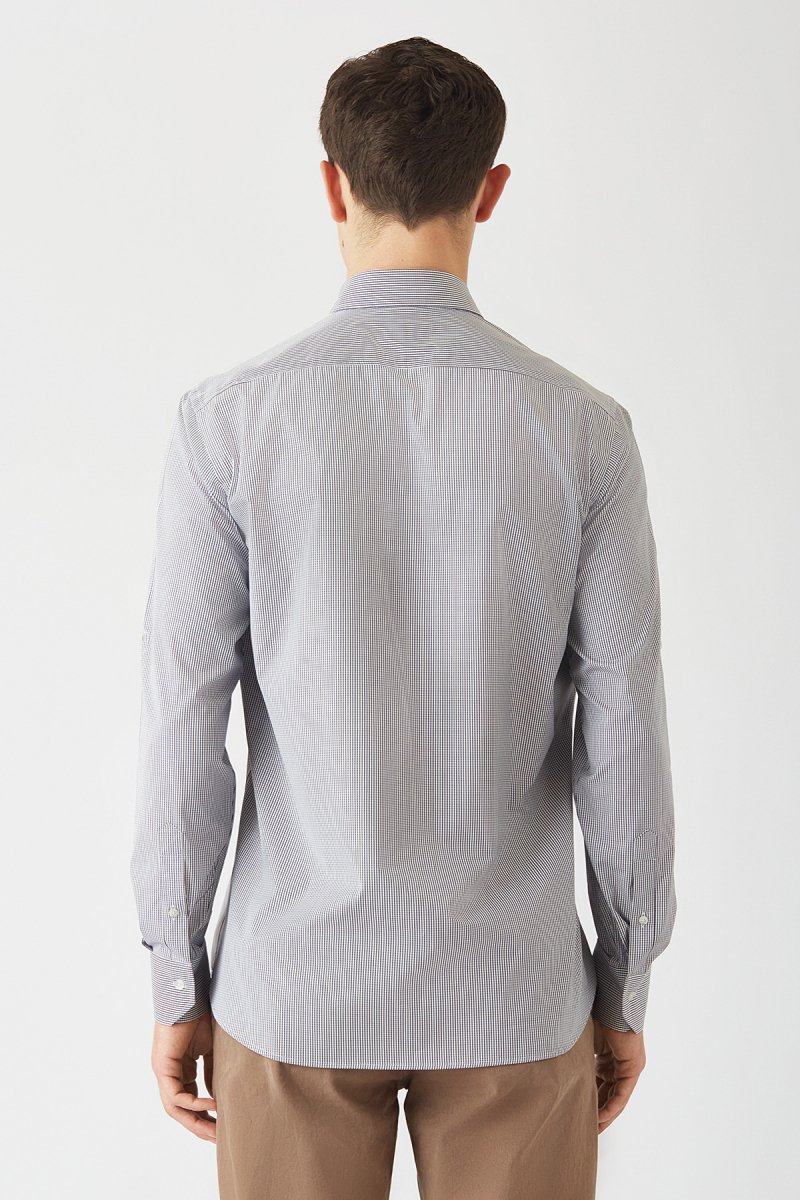 Erkek Kahve Pamuk Regular Fit Şık Spor Gömlek - 2