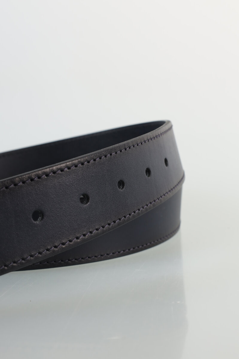 Erkek Kenar Dikişli Tokalı Siyah Kemer - 3