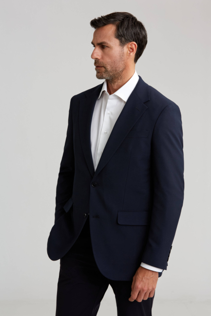 Erkek Lacivert 6 Drop Ceket - 5