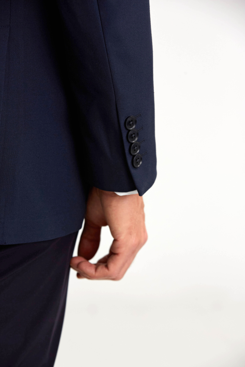 Erkek Lacivert 6 Drop Ceket - 4