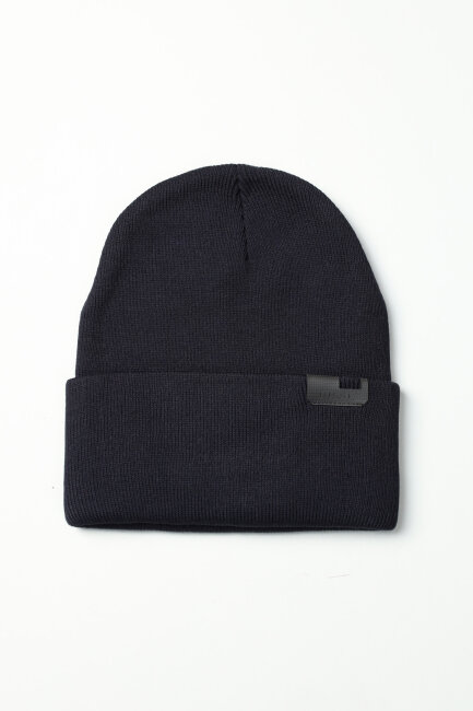 Erkek Lacivert Akrilik Atkı Bere Seti (1)