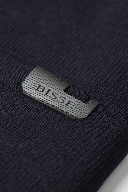 Erkek Lacivert Akrilik Atkı Bere Seti - 6