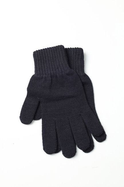 Erkek Lacivert Akrilik Atkı Bere Seti - 3