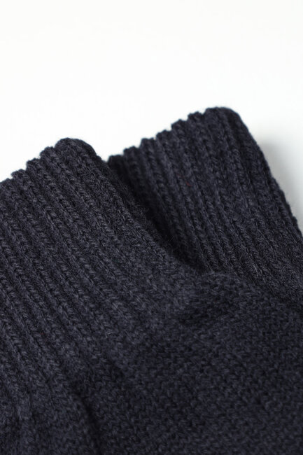 Erkek Lacivert Akrilik Atkı Bere Seti - 7