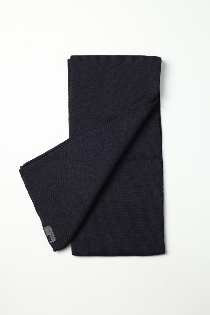 Erkek Lacivert Akrilik Atkı Bere Seti - 5