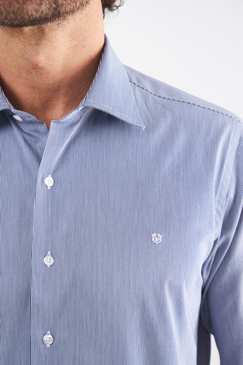 Erkek Lacivert Pamuk Regular Fit Klasik Gömlek - 3