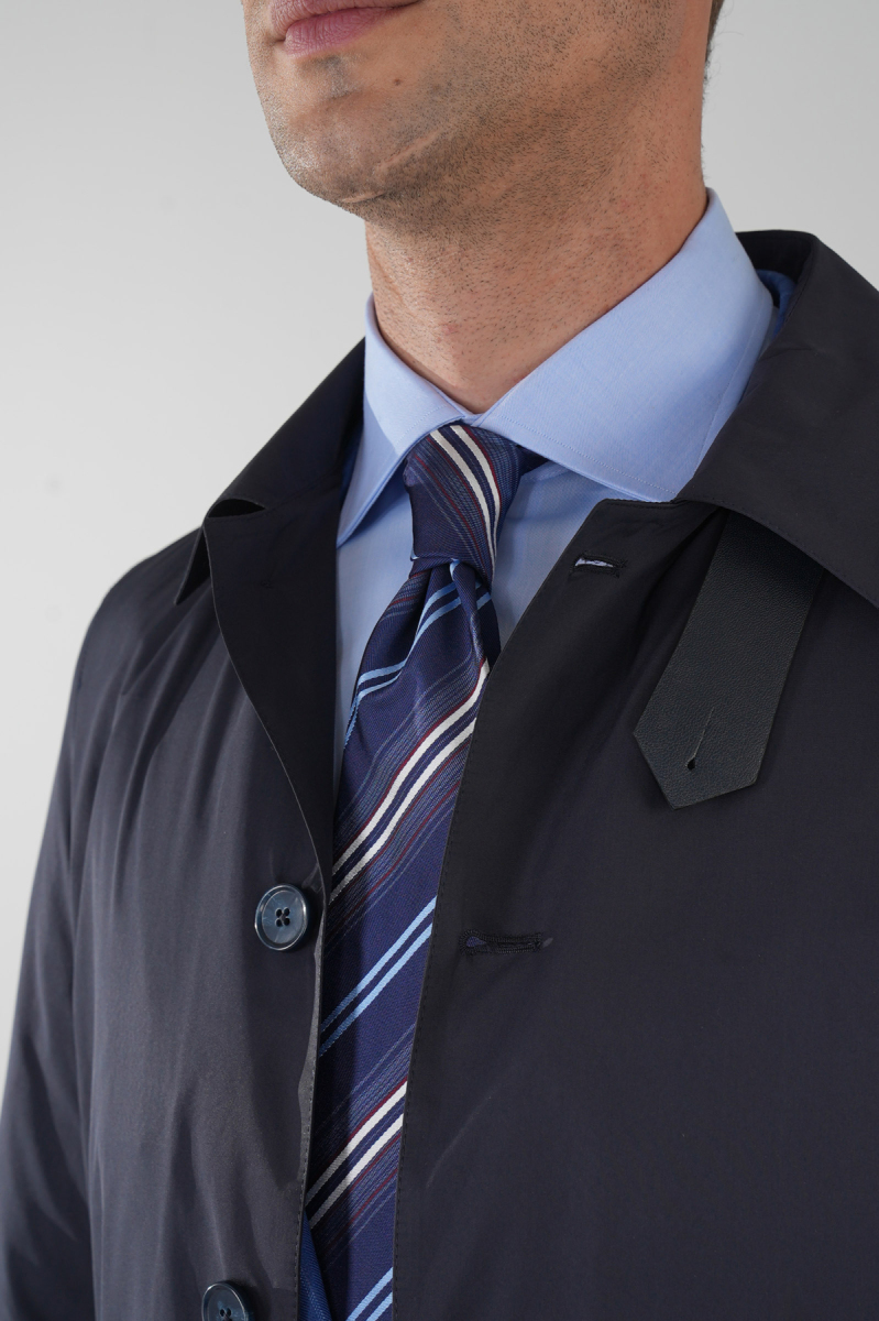 Erkek Lacivert Pardösü Trençkot - 3