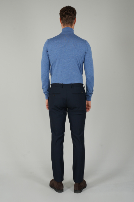 Erkek Lastikli Bağcıklı Spor Jagger Lacivert Pantolon - 2