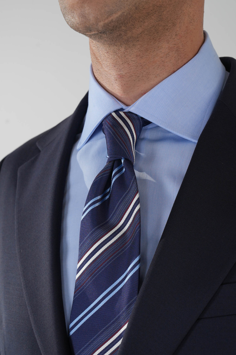 Erkek Mono Yaka 4 Drop Takım Elbise Lacivert - 4