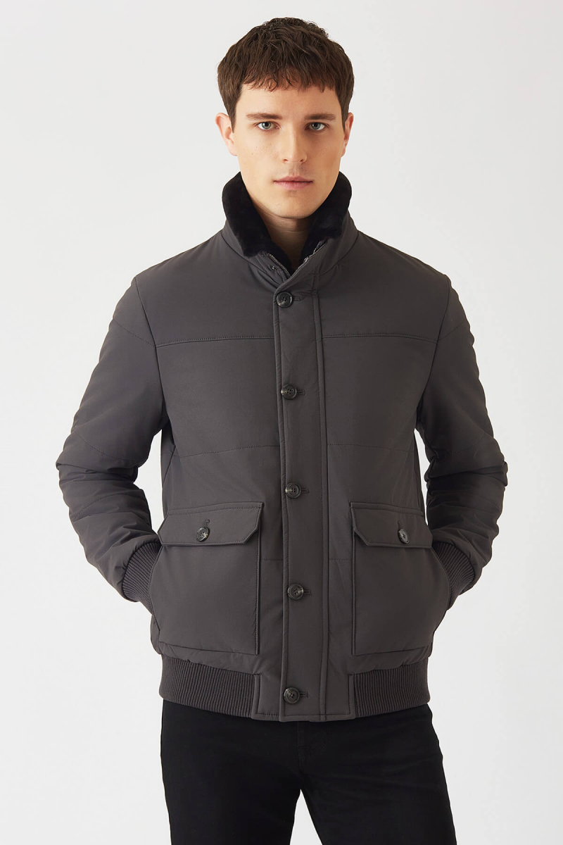 Anthracite Men's Coat - 1