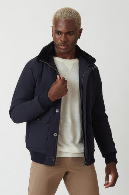 Erkek Mont Lacivert - 3