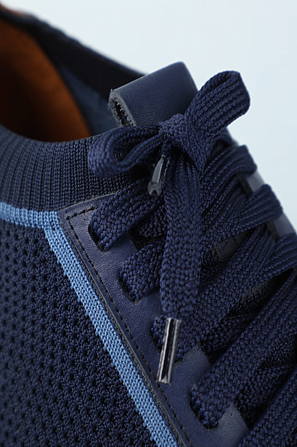 Lacivert Deri Sneaker Nubuk Ayakkabı (2)