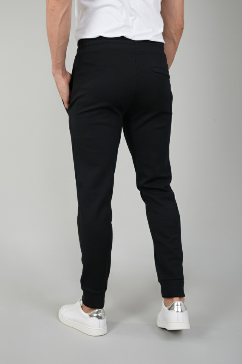 Erkek Pamuk Likralı Siyah Eşofman Altı (1)