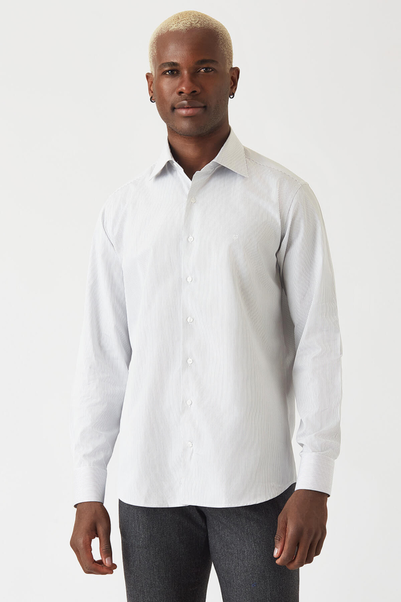 Erkek Pamuk Regular Fit Basic Klasik Gömlek - 1