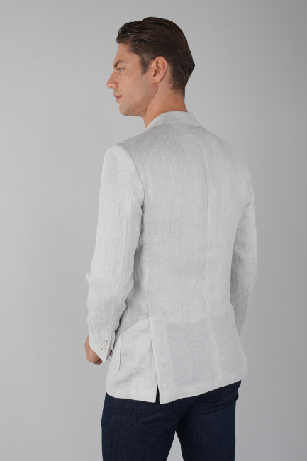 Erkek Platinum Regular Fit Yün Ceket Taş - 2