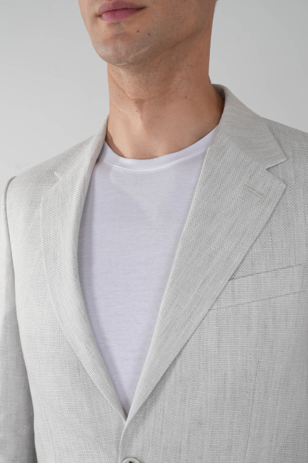 Erkek Platinum Regular Fit Yün Ceket Taş - 3