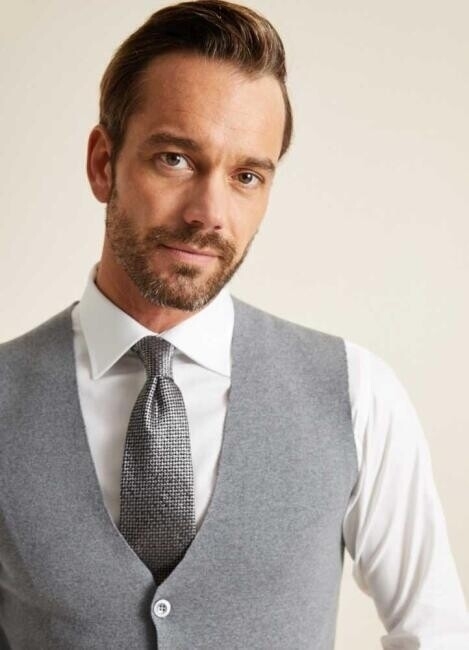 Erkek Regular Fit Cepli Triko Yelek Gri - 4