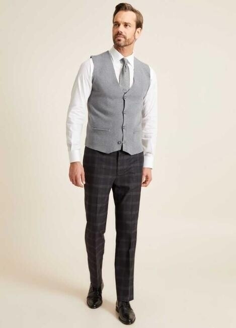 Erkek Regular Fit Cepli Triko Yelek Gri - 6