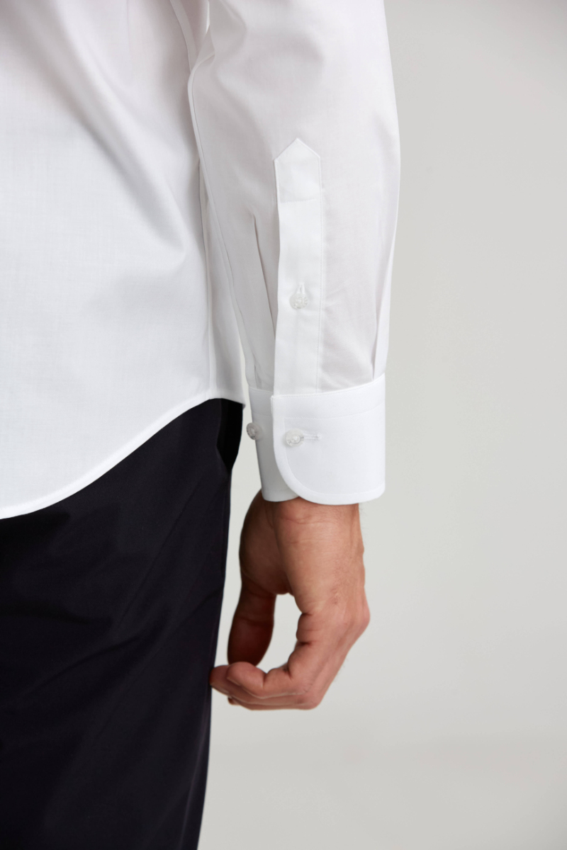 Erkek Regular Fit Pamuk Cepsiz Beyaz Gömlek - 3