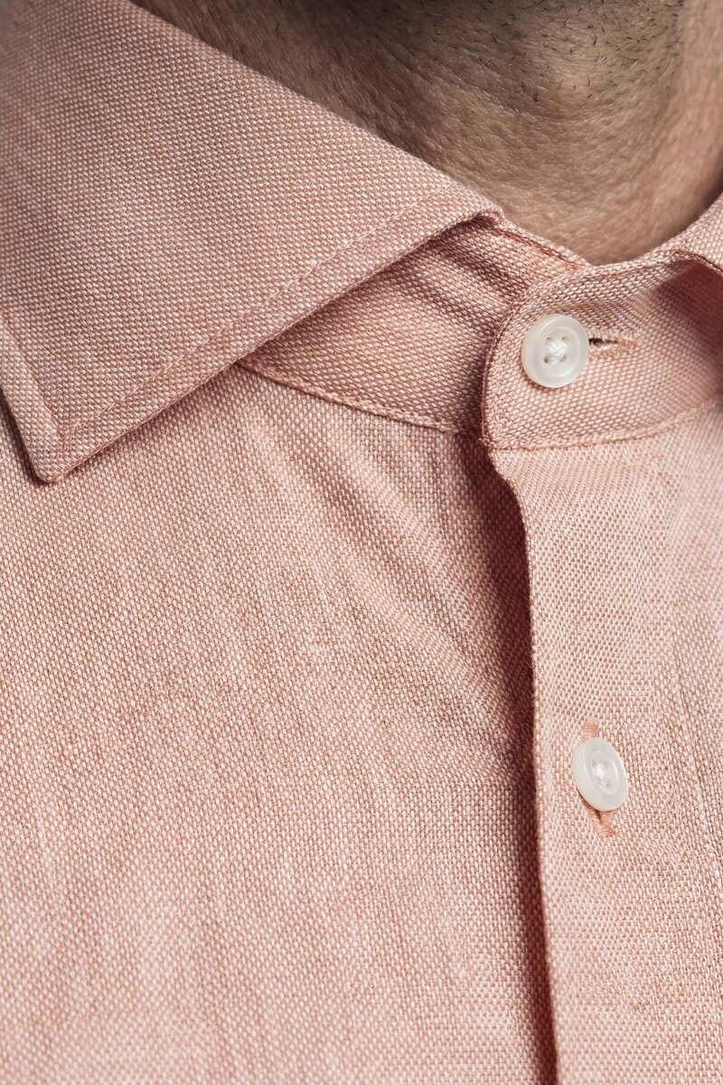 Erkek Regular Fit Pamuk Cepsiz Turuncu Gömlek - 3