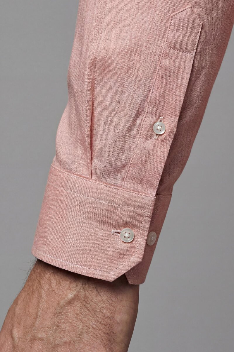 Erkek Regular Fit Pamuk Cepsiz Turuncu Gömlek - 4