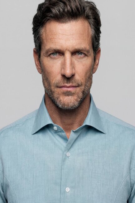 Erkek Regular Fit Pamuk Cepsiz Yeşil Gömlek - 4