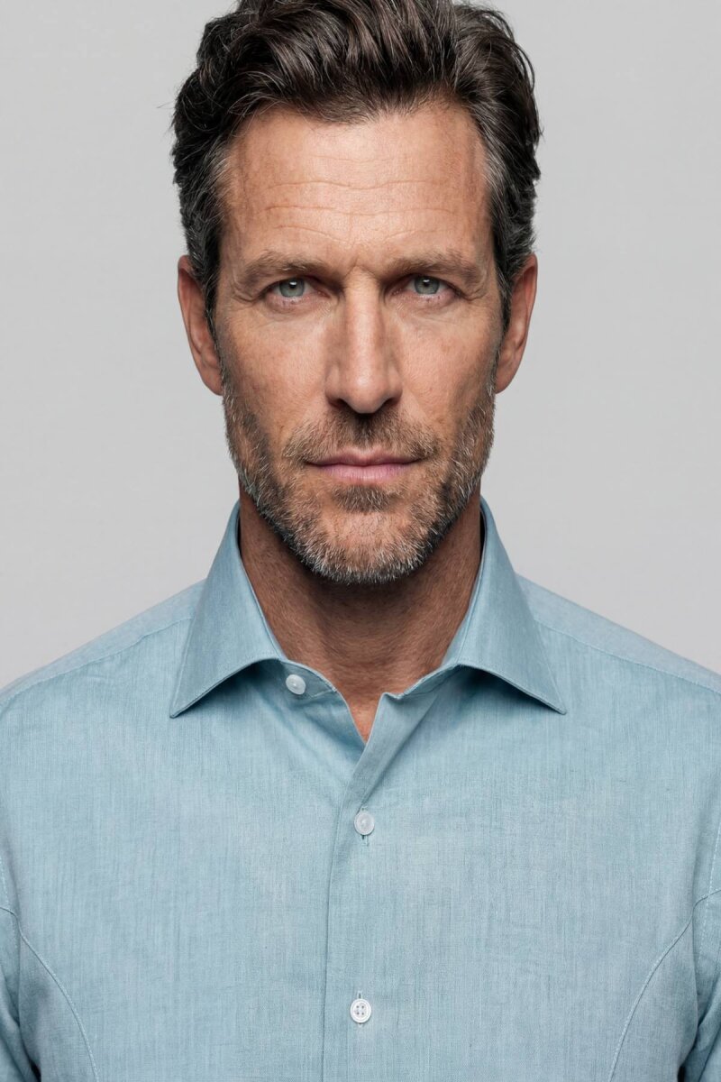 Erkek Regular Fit Pamuk Cepsiz Yeşil Gömlek - 4