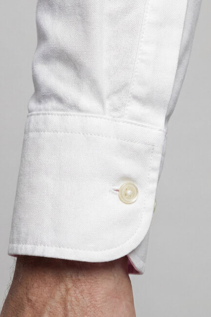 Erkek Regular Fit Uzun Kol Beyaz Gömlek - 3