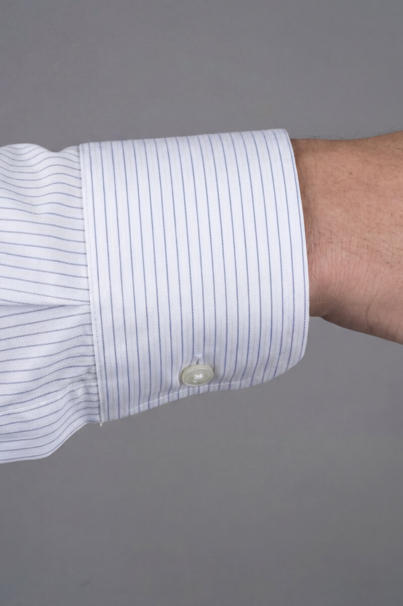 Erkek Regular Fit Uzun Kol Cepsiz Pamuk Beyaz Gömlek - 4