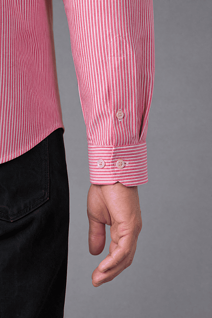 Pembe Regular Fit Cotton Linen Long Shawl Collar Shirt (4)