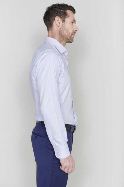 Erkek Lacivert Pamuk Regular Fit Klasik Gömlek - 5