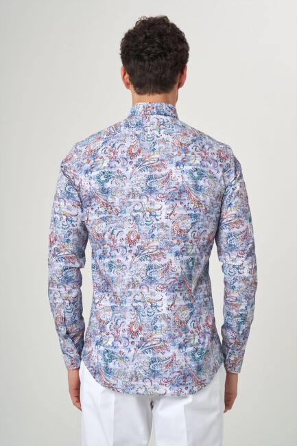 Slim Fit Oranj Sport Men's Shirt (1)