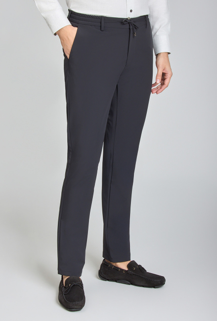 Erkek Siyah Jogger Cepli Lastikli Rahat Spor Pantolon - 1