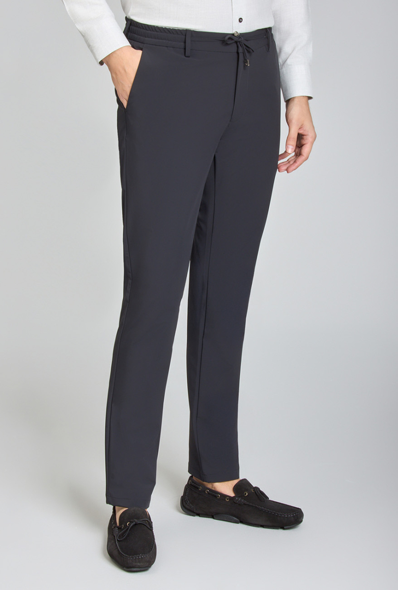 Erkek Siyah Jogger Cepli Lastikli Rahat Spor Pantolon - 1