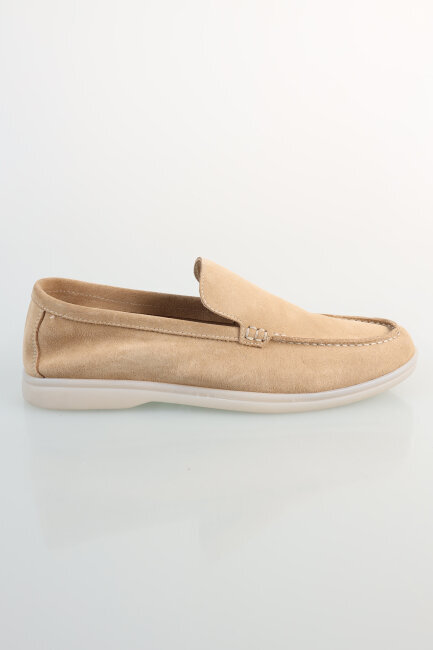 Erkek Süet Loafer Bej Ayakkabı - 3