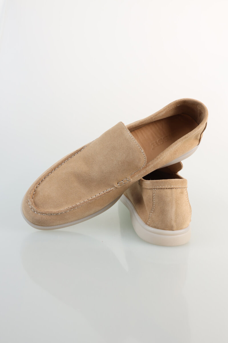 Erkek Süet Loafer Bej Ayakkabı - 4