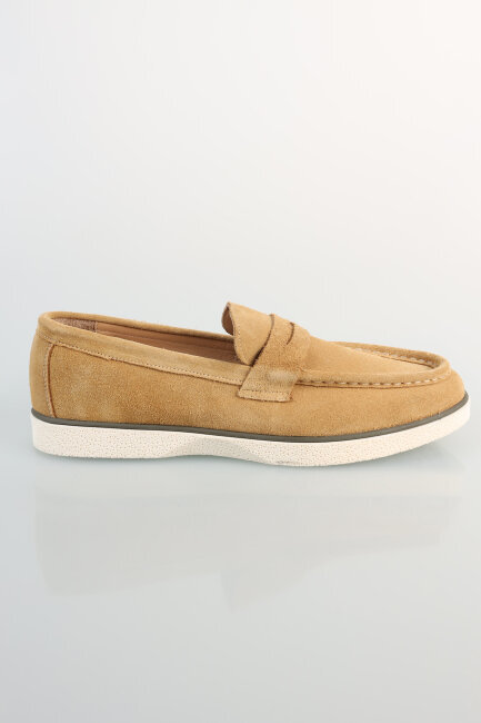 Erkek Süet Loafer Camel Ayakkabı - 3
