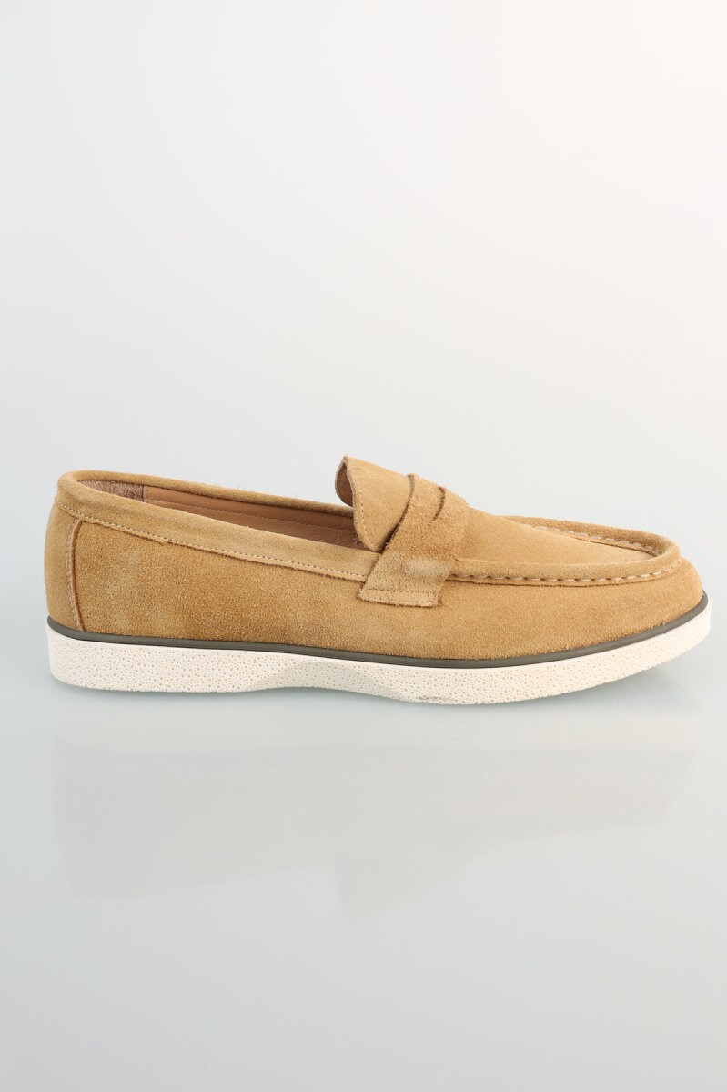 Erkek Süet Loafer Camel Ayakkabı - 3