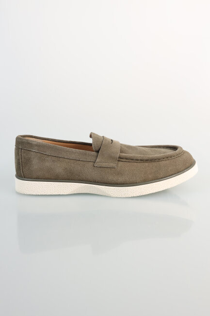 Erkek Süet Loafer Haki Ayakkabı - 3