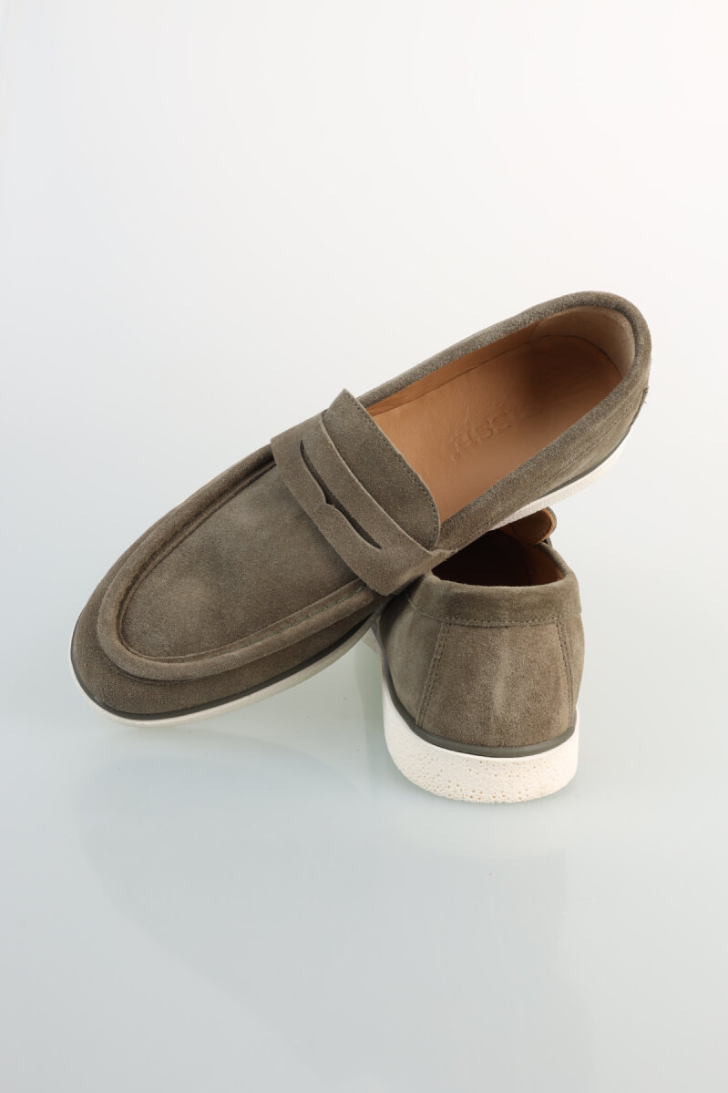 Erkek Süet Loafer Haki Ayakkabı - 4