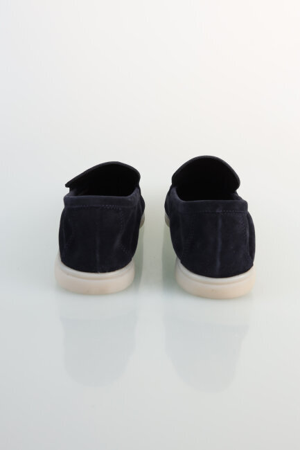 Erkek Süet Loafer Lacivert Ayakkabı - 4