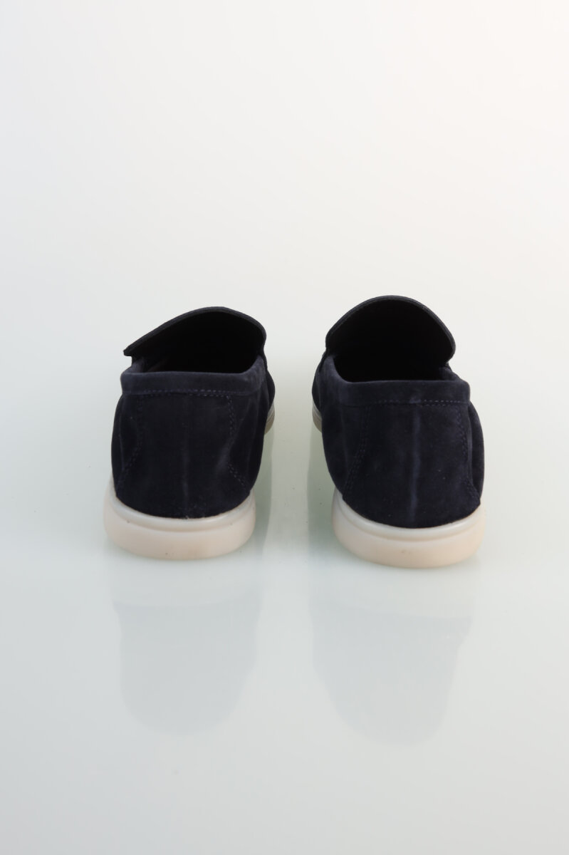 Erkek Süet Loafer Lacivert Ayakkabı - 4