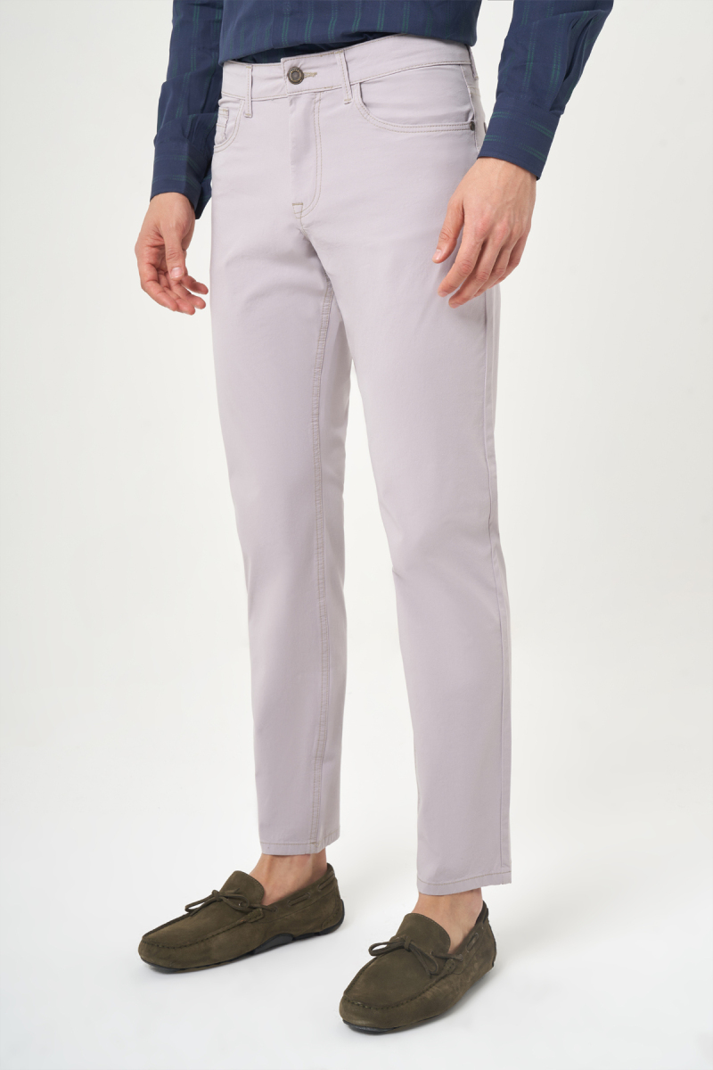 Erkek Taş Rengi 5 Cepli Spor Erkek Pantolon