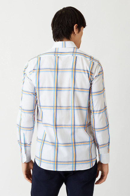 Erkek Turuncu Regular Fit Paşa Yaka Spor Pamuk Gömlek - 2