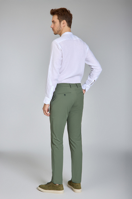 Erkek Yeşil Jogger Cepli Lastikli Rahat Spor Pantolon - 4