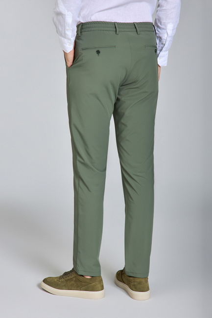 Erkek Yeşil Jogger Cepli Lastikli Rahat Spor Pantolon (1)