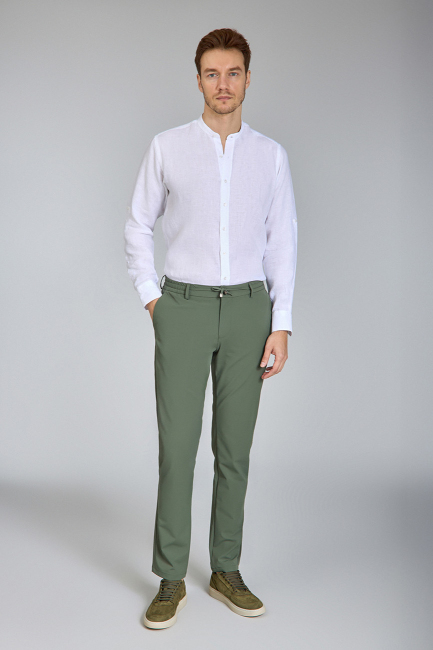 Erkek Yeşil Jogger Cepli Lastikli Rahat Spor Pantolon - 6