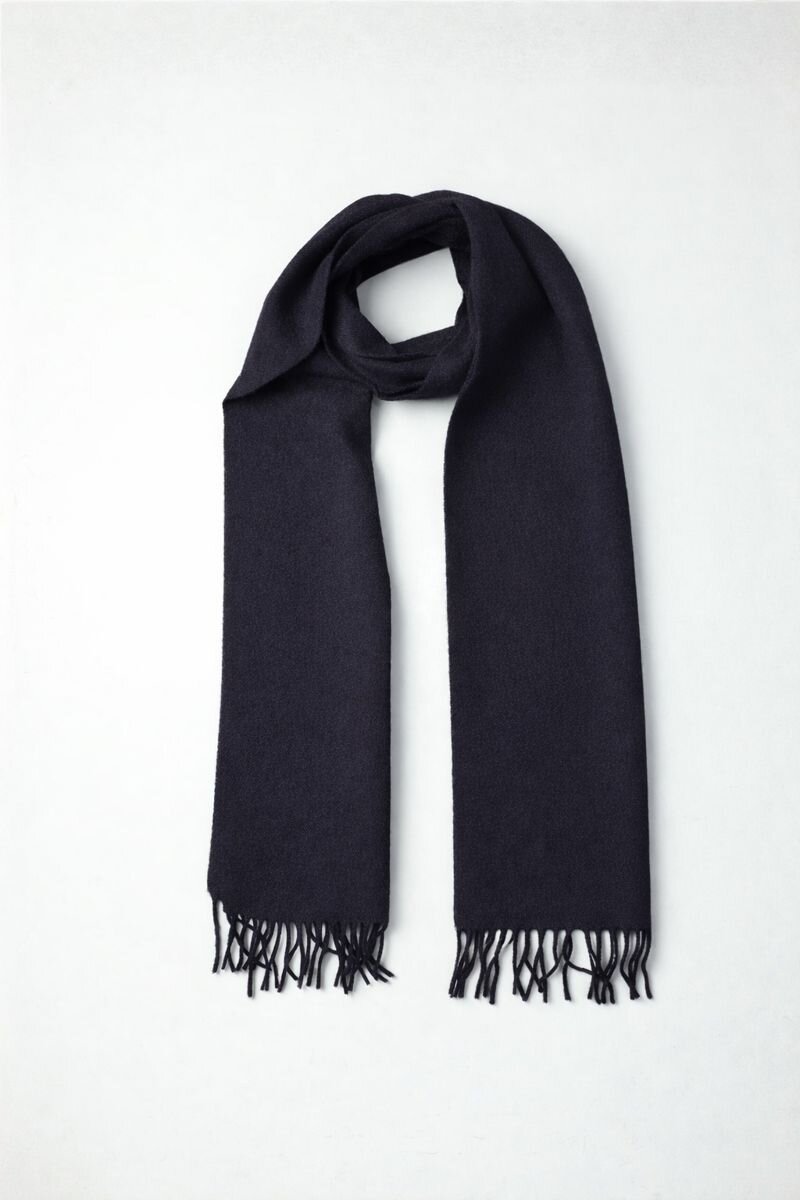 Erkek Yün Atkı Lacivert